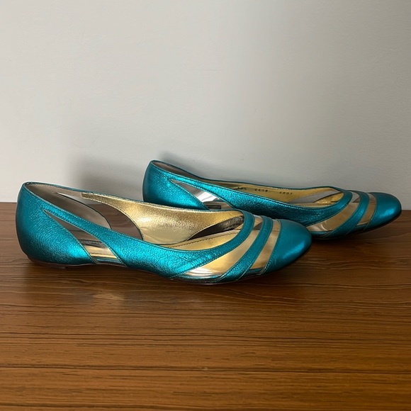 Dolce & Gabbana Metallic Striped See Through Clear Ballet Flats - Picture 10 of 16